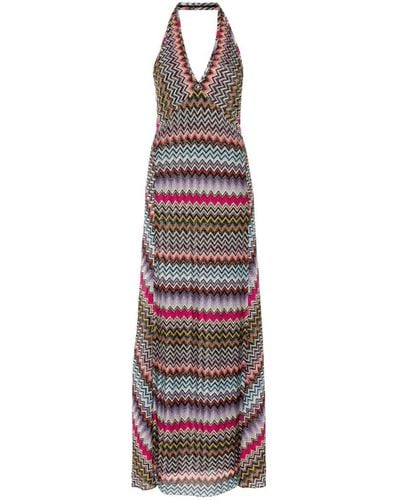 Missoni Zigzag Pattern Long Dress - Multicolour