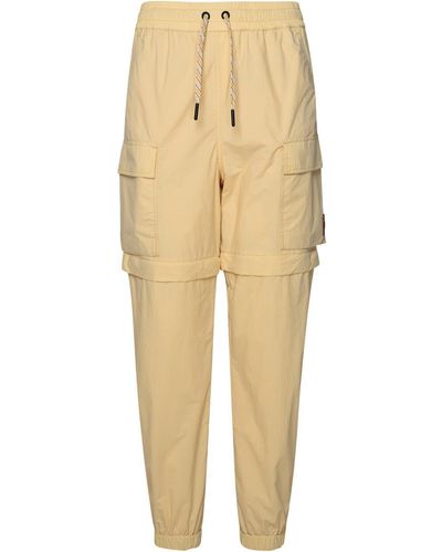 3 MONCLER GRENOBLE Cream Polyamide Sporty Trousers - Natural