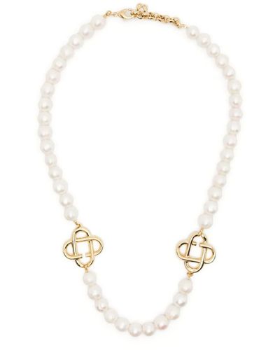 Casablancabrand Medium Pearl Logo Necklace Accessories - White