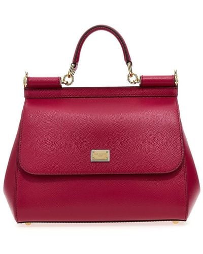 Dolce & Gabbana Sicily Handbag Hand Bags - Red