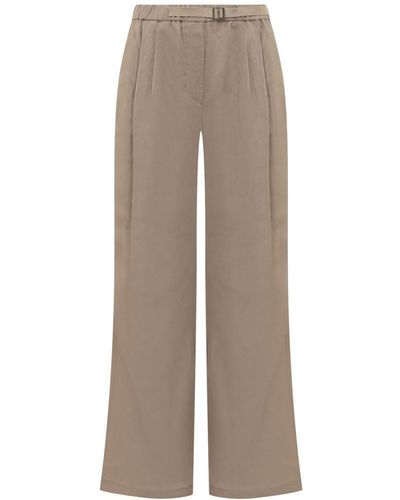 Brunello Cucinelli Cotton Trousers - Grey