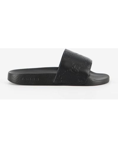 Gucci GG Slider Sandals - White