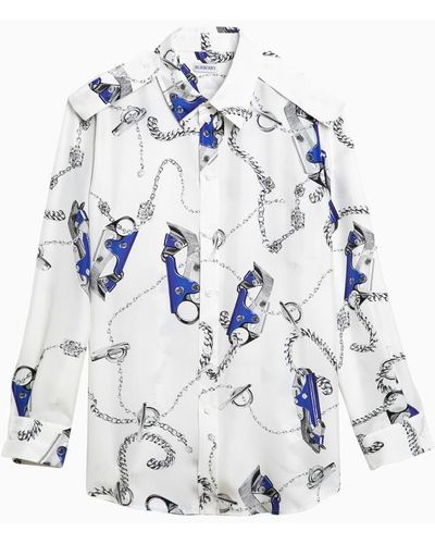 Burberry Shirt With Pattern - Blue