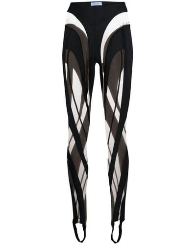 Thierry Mugler - Leggings with mesh inserts and cuffs 21W1PA0333842 - buy  with Latvia delivery at Symbol