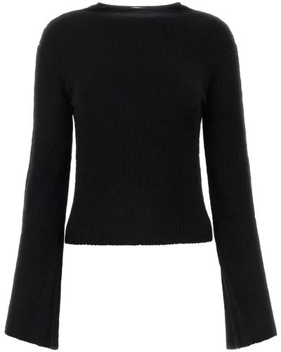 Chloé Long-sleeved Knit Sweater - Black