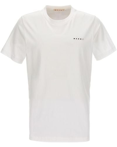 Marni Logo Embroidery T-shirt - White