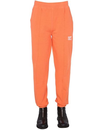 Helmut Lang Logo-print Tapered sweatpants - Orange