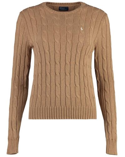 Polo Ralph Lauren Cable Knit Jumper - Brown