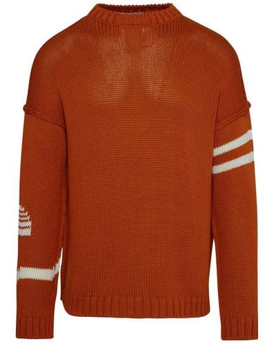 Avril 8790 x Formichetti Two-Color Cotton Sweater - Brown