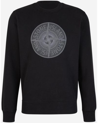 Stone Island Logo Patch Sweatshirt - Black