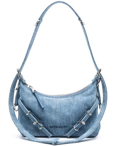 Givenchy Voyou Mini Denim Shoulder Bag - Blue