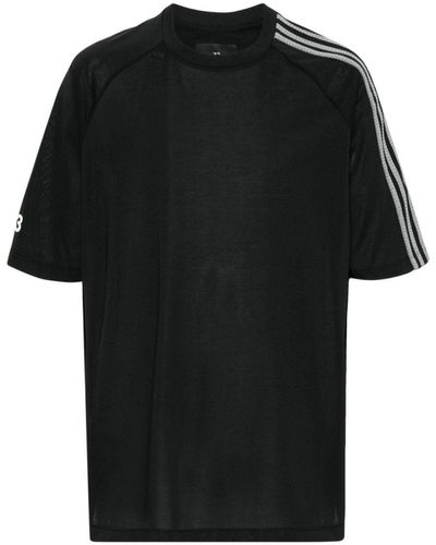Y-3 Logo Cotton Blend T-Shirt - Black