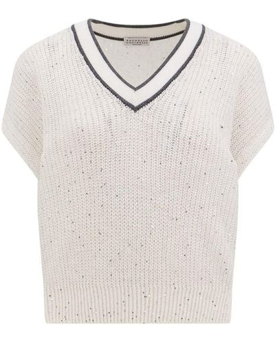 Brunello Cucinelli Sweater - White