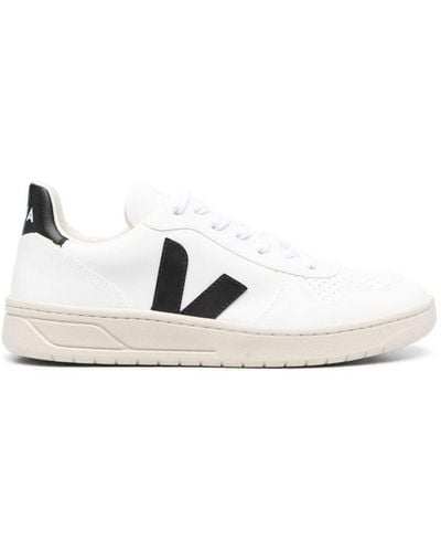 Veja V-10 Leather Trainer - White