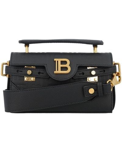 Balmain B-buzz 19 Monogram Crossobody Bag - Black