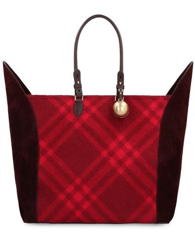 Burberry Extra Large Shield Tote - Red
