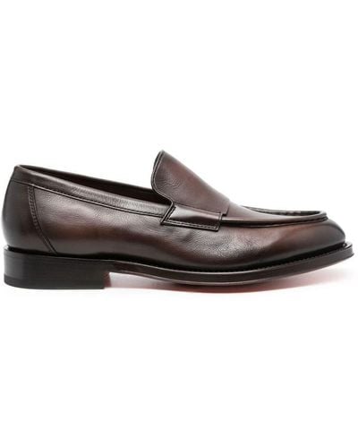 Santoni Grover Loafers Shoes - Brown