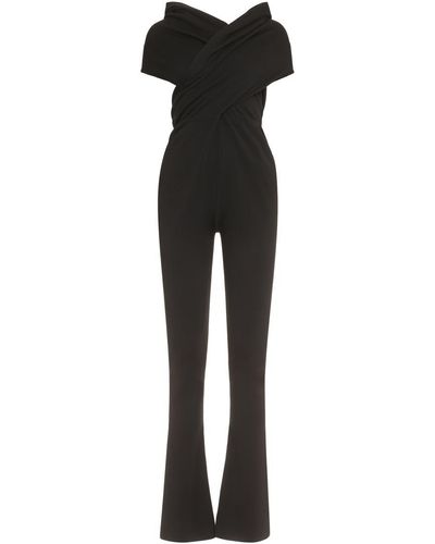 Saint Laurent Long Wool Jumpsuit - Black