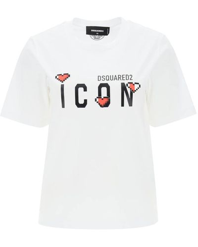 DSquared² 'icon Game Lover' T Shirt - White