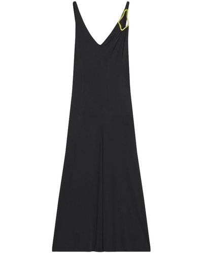 Lanvin Sleeveless A-line Midi Dress Clothing - Black