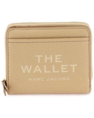 Marc Jacobs The Leather Mini Compact Wallet - Natural