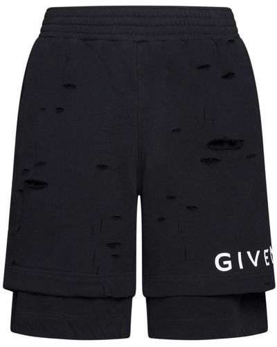 Givenchy Cotton Doubled Shorts - Blue