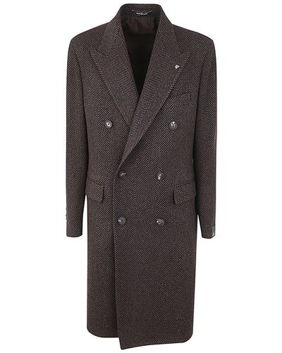 Tagliatore Oversized Double Breasted Coat Clothing - Grey