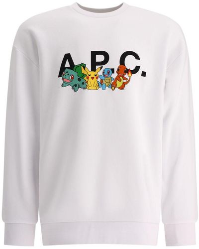 A.P.C. "pokémon The Crew" Sweatshirt - White