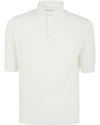 Ballantyne Polo Neck Pullover - White