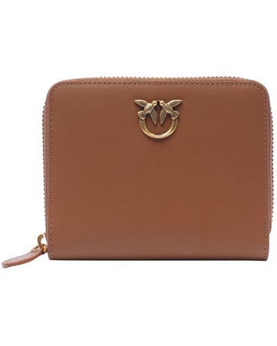 Pinko Wallet With Logo - Brown