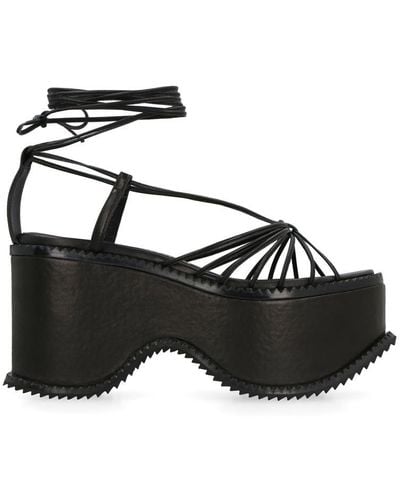 Vivienne Westwood Leather Platform Sandals - Black