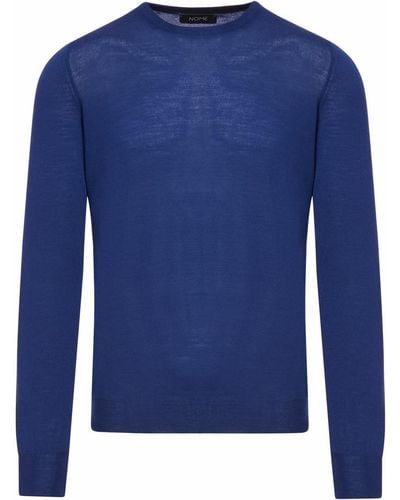 Nome Round Neck Sweater - Blue