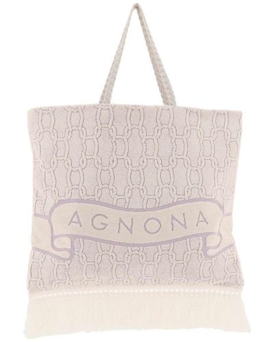 Pink Agnona Tote bags for Women | Lyst