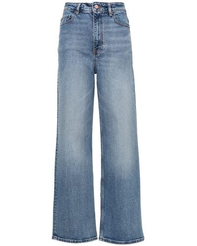 Ganni Andi High-rise Wide-leg Jeans - Blue