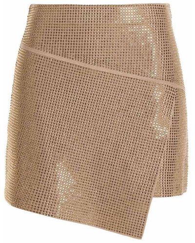 ANDREADAMO Sequin Knit Skirt - Natural