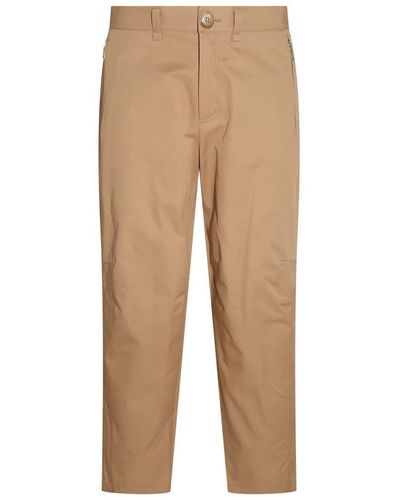 Lanvin Cotton And Wool Blend Trousers - Natural