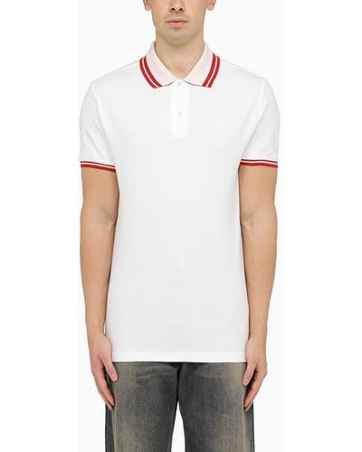 Etro White Short Sleeved Polo Shirt With Logo Embroidery