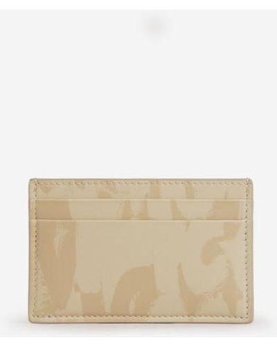 Alexander McQueen Printed Leather Cardholder - Natural