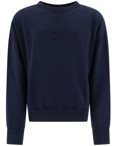 Maison Margiela Reverse Logo Sweatshirt - Blue
