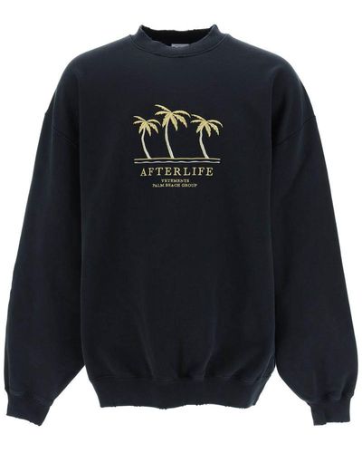 Vetements Afterlife Embroidery Sweatshirt - Blue