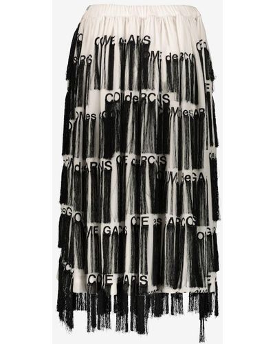 Comme des Garçons Soft Velvet Skirt Clothing - Black