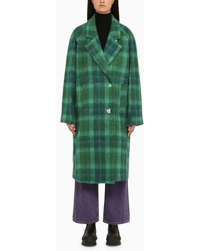 ANDERSSON BELL Green/blue Check Coat