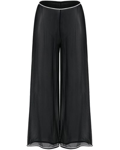 Bode Juana Sheer Silk Pants - Black