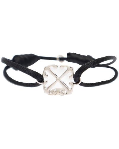 Off-White c/o Virgil Abloh Arrows-motif Logo Enfraved Bracelet - Black