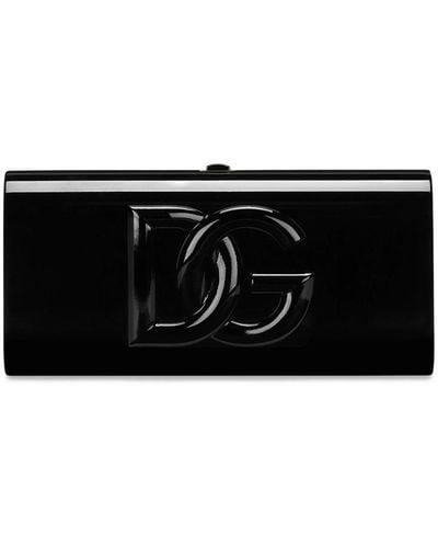 Dolce & Gabbana Clutch With Dg Logo - Black