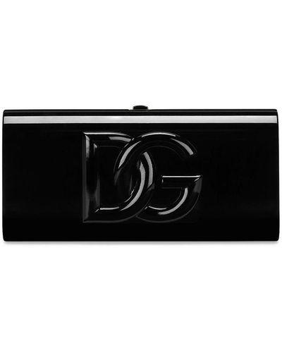 Dolce & Gabbana Clutch With Dg Logo - Black
