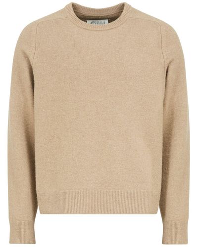 Maison Margiela Crew-neck Wool Sweater - Natural