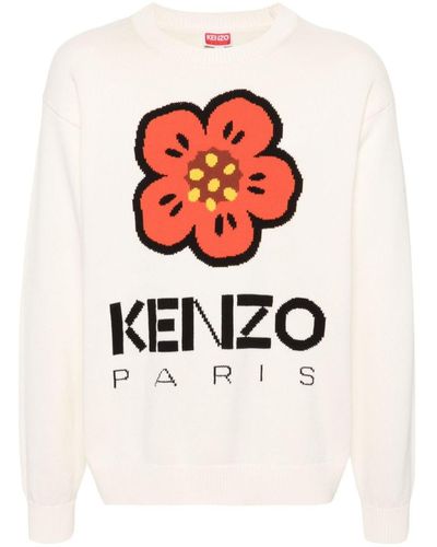 KENZO Boke Flower Motif Sweater - White