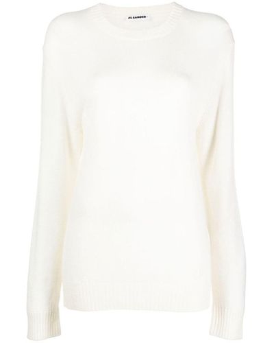 Jil Sander Fine-knit Wool Sweater - White