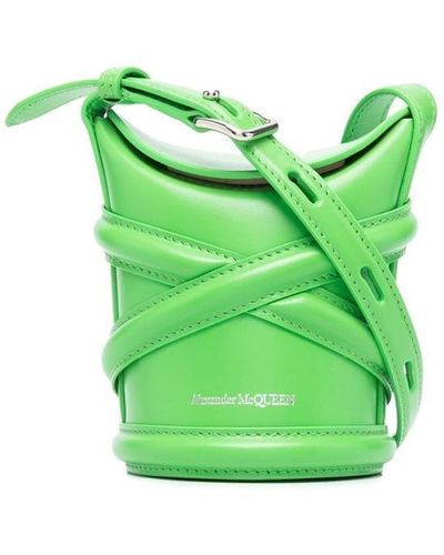 Alexander McQueen The Curve Bucket Bag - Green